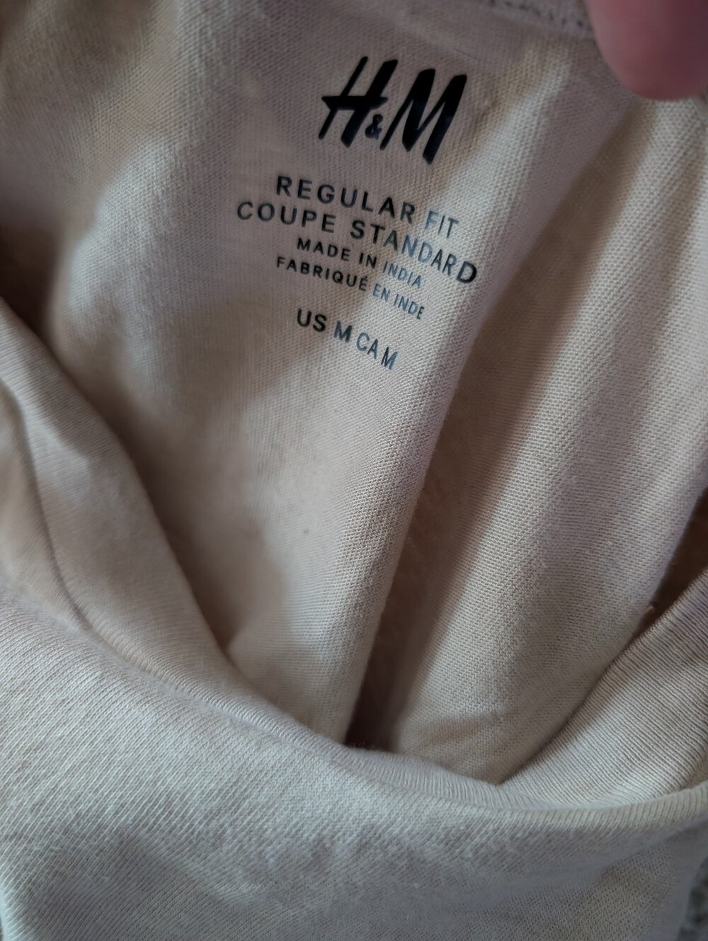H&M Neutral Beige Basic Tee - Picture 5 of 5